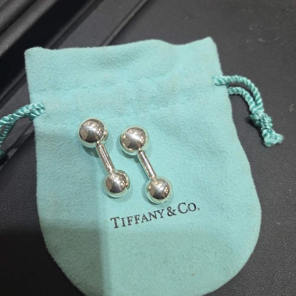 Tiffany & Co SS Bar Cuff Links